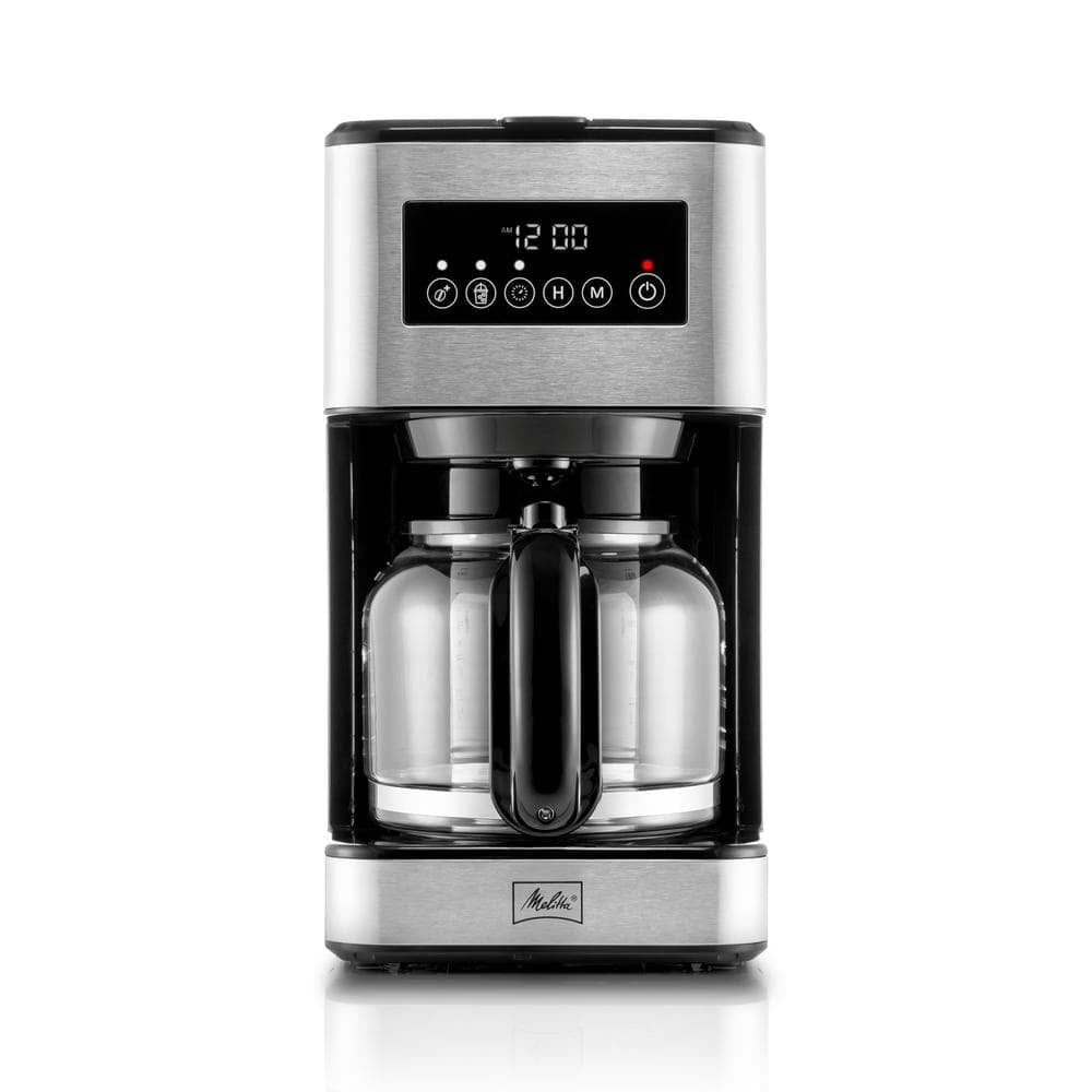 Aroma Tocco Plus 12 Cup Hot and Iced Drip Coffee Maker with Glass Carafe and Touch Control Display, Black