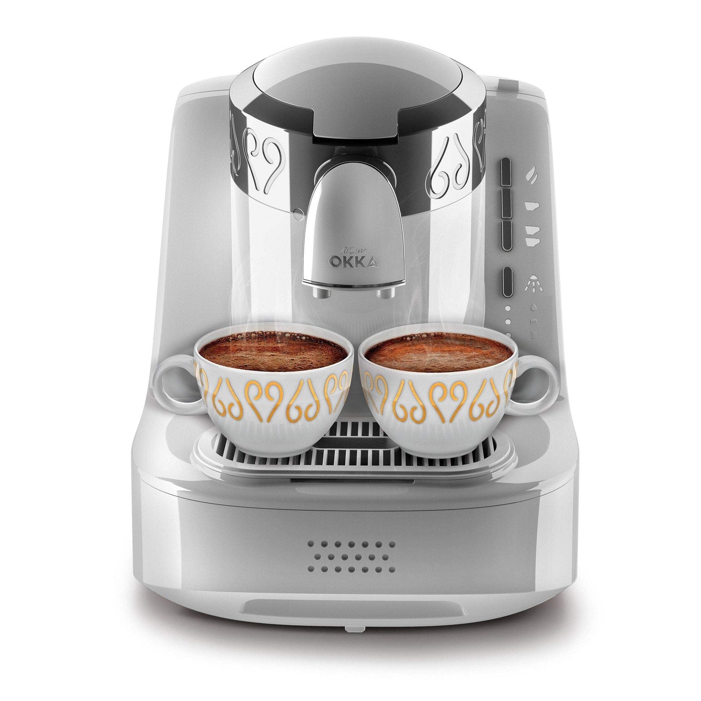 Arzum Okka Single Serve Coffee Brewer, White and Silver