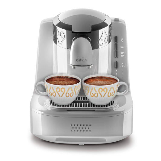 Arzum Okka Single Serve Coffee Brewer, White and Silver