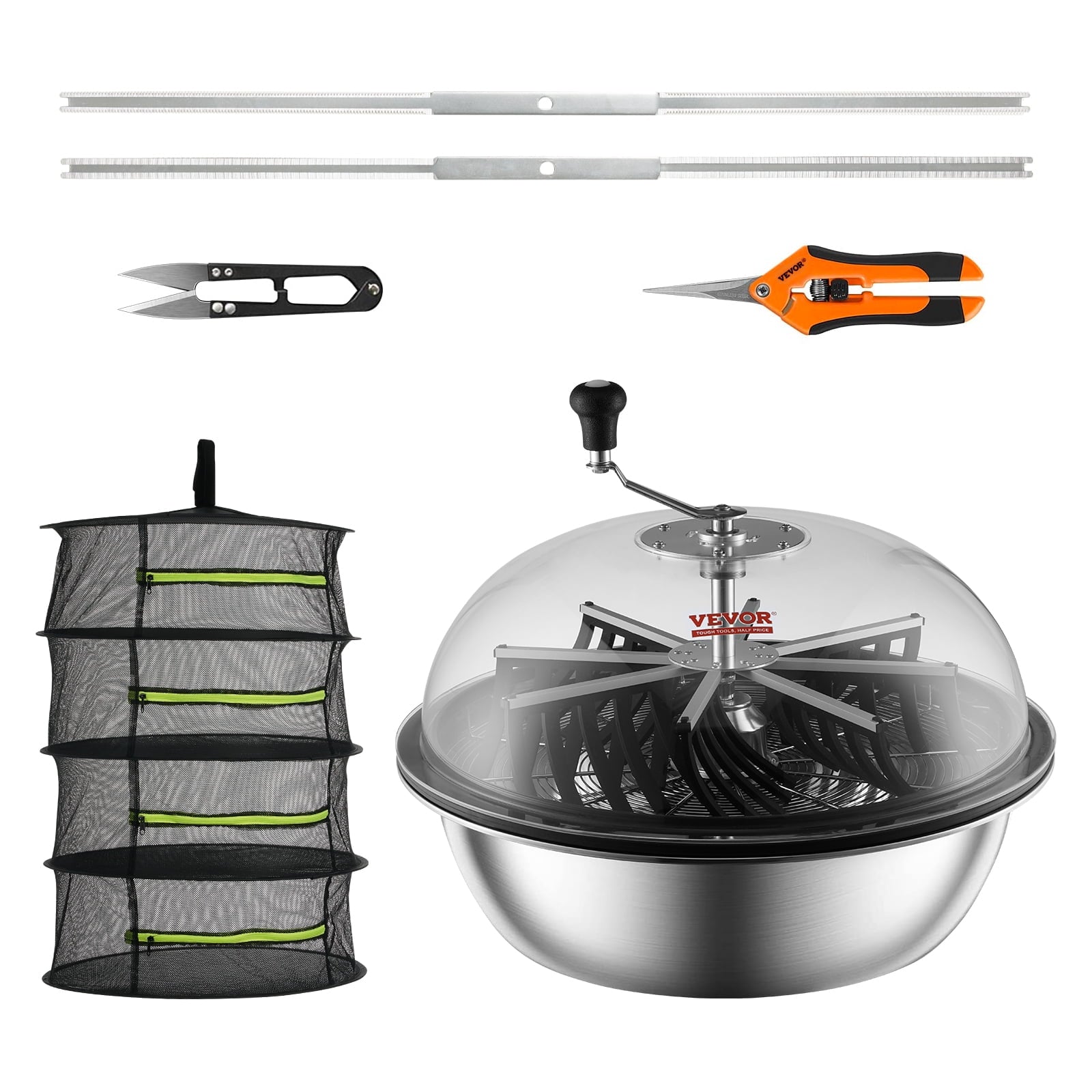 BENTISM Bud Leaf Trimmer 24 inch Stainless Steel Manual Bud Trimmer Machine