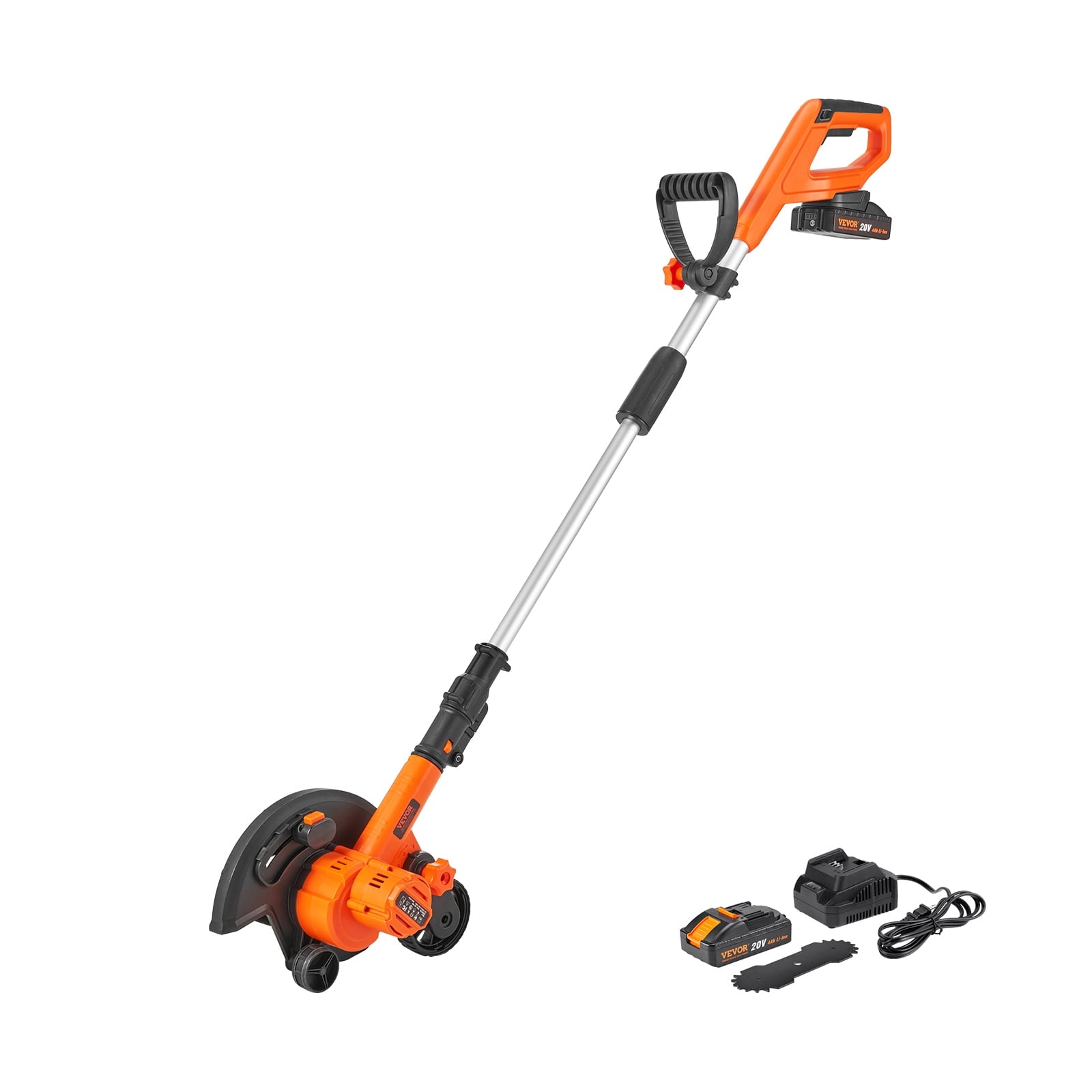 BENTISM Lawn Edger 20 V Battery Powered Cordless Edger 9" Blade 3-Position Depth