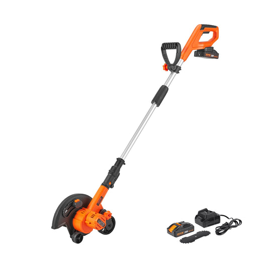 BENTISM Lawn Edger 20 V Battery Powered Cordless Edger 9" Blade 3-Position Depth