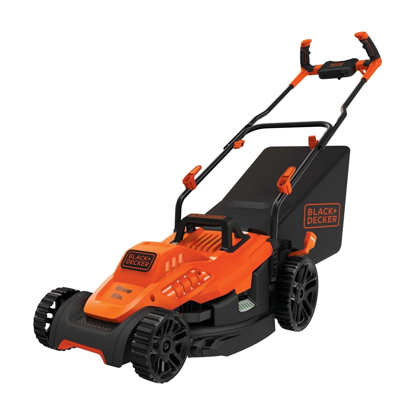 BLACK+DECKER 15” Corded Electric Push Walk-Behind Mower, Comfort Grip Handle