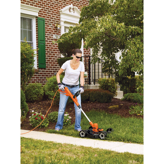 BLACK+DECKER 3-in-1 String Trimmer/Edger & Lawn Mower, 6.5-Amp, 12-Inch, Corded, (MTE912)
