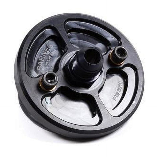 Barnes 8910-10, Billet Oil Filter Block Off Plate -10 Fitting Performance