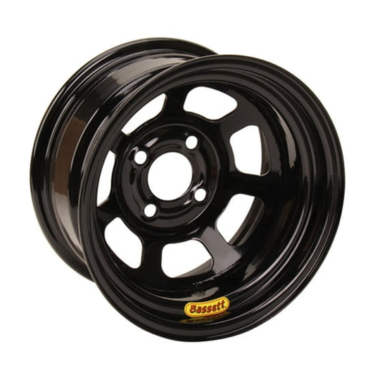 Bassett 13 x 7 Pony-Mini Stock 4x4.25 Black Wheel, 2 Offset