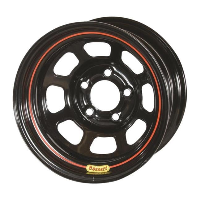 Bassett  15 x 7 in., 4 x 100 mm Wheel, Black