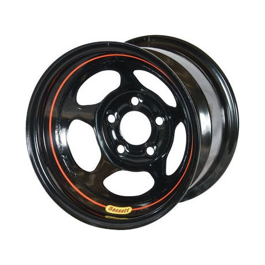 Bassett 38SN4 13X8 Inertia 5x100 mm 4 In. Backspace Black Wheel