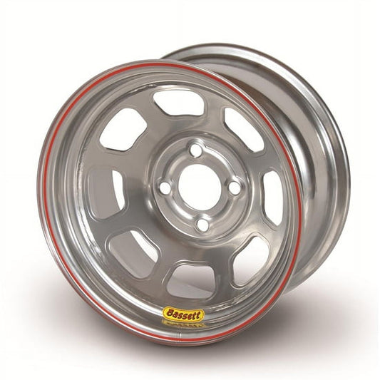 Bassett 47SH3S 14X7 D-Hole 4x100 mm 3 In Backspace Silver Wheel