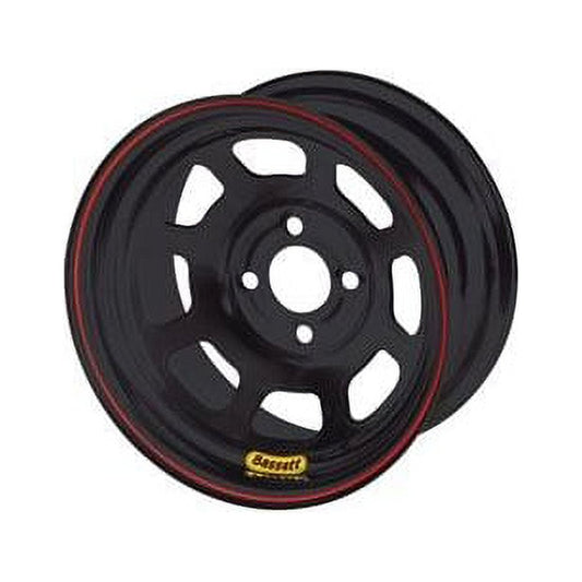 Bassett 47SH4 14X7 D-Hole 4x100 mm 4 In Backspace Black Wheel