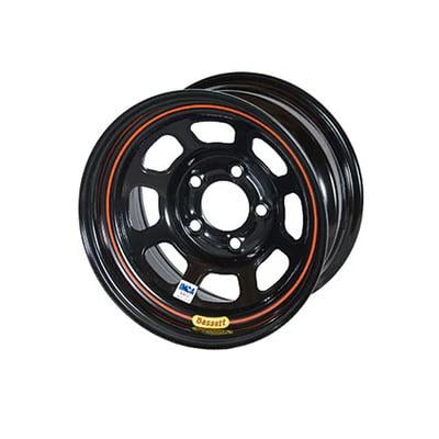 Bassett 47SN3, 14X7 5X100Mm 3In Bs D-Hole Light Black Performance Racing