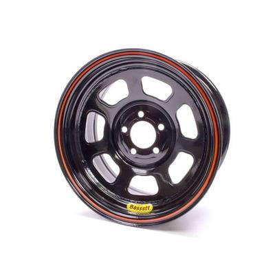 Bassett 47SN4, 14X7 5X100Mm 4In Bs D-Hole Light Black Performance Racing