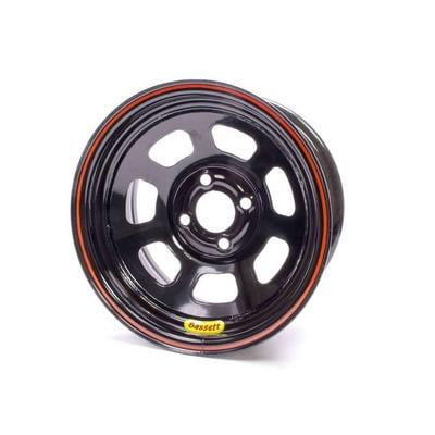 Bassett 47SP3, Wheel 14X7 D-Hole 4X4.25 In 3In Bs Black Performance Racing