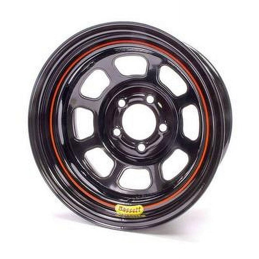 Bassett 57RC375, 15X7 5X4.75 3.75In Bs Black Rolled Wheel Performance