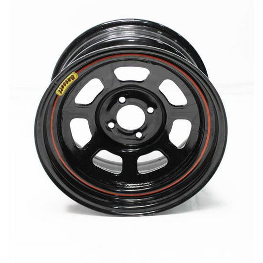 Bassett 57RH35 15X7 DOT D-Hole 4x100 mm 3.5 In Bckspc Black Wheel