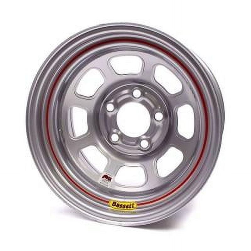 Bassett 58DC1IS, 15X8 Imca Wheel D-Hole Silver 5X4.75 Performance Racing