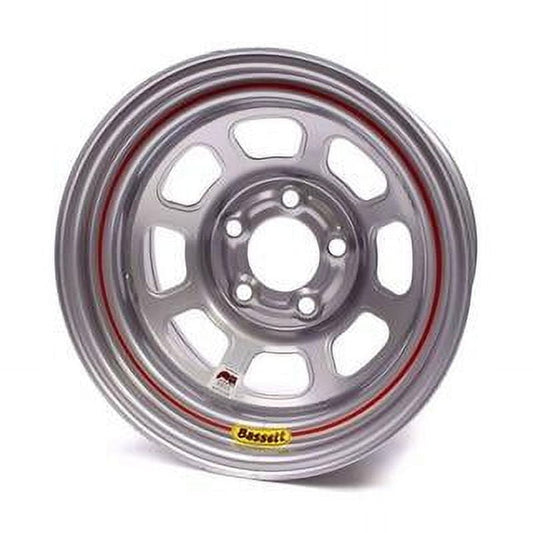 Bassett 58DC1IS, 15X8 Imca Wheel D-Hole Silver 5X4.75 Performance Racing