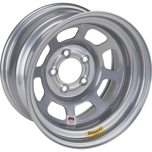 Bassett 958IC1 15X8 Excel D-Hole 5on4.75 1 Backspace IMCA Silver Wheel