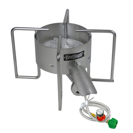 Bayou Classic 22" Stainless Banjo Cooker w/ Broad Flame for Outdoor Cooking