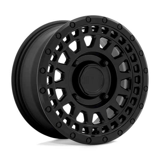 Black Rhino Powersports Cast Aluminum Rim BLPKR 15X7 4X110 M-BLK 51MM, 1570PKR514110M82