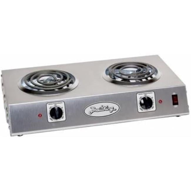 Broilking CDR-2CB 120V & 60Hz Electric Resistance Countertop Double Hot Plate with Digital Displays