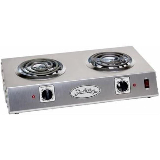 Broilking CDR-2CB 120V & 60Hz Electric Resistance Countertop Double Hot Plate with Digital Displays