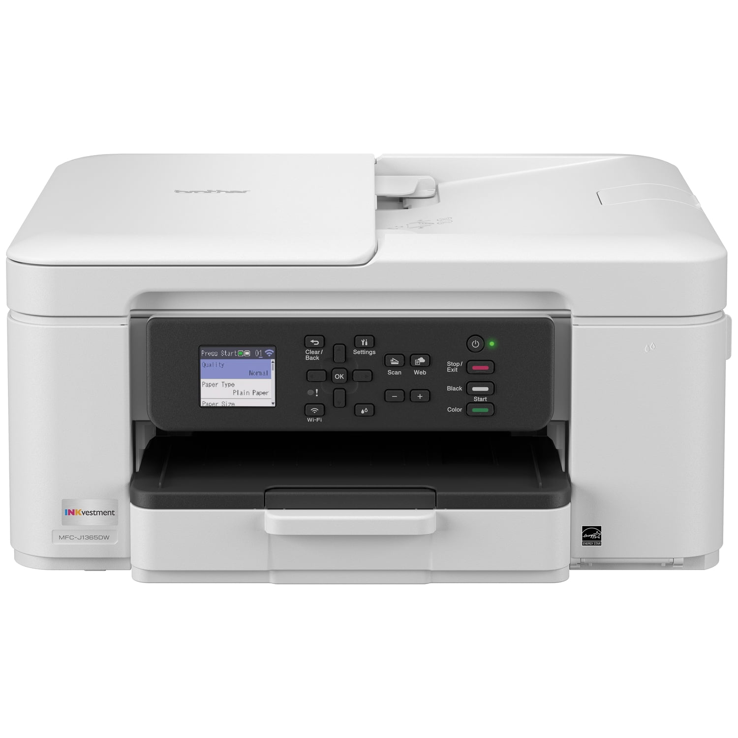 Brother INKvestment 1365 MFC-J1365DW Wireless Color Inkjet All-in-One Printer with Automatic Duplex Printing and 1.8” Color Display