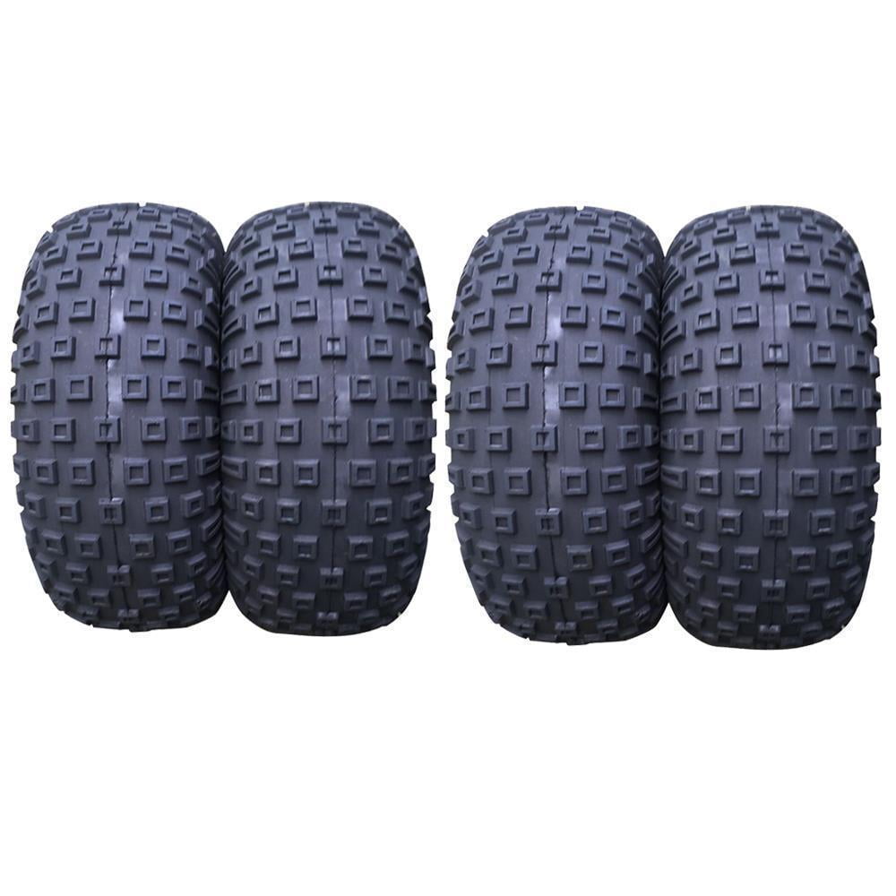 CHEERFUN [Set of 4] 145/70-6 Tubeless Sport ATV Tires, Durable Off-Road Tires, PSI: 14