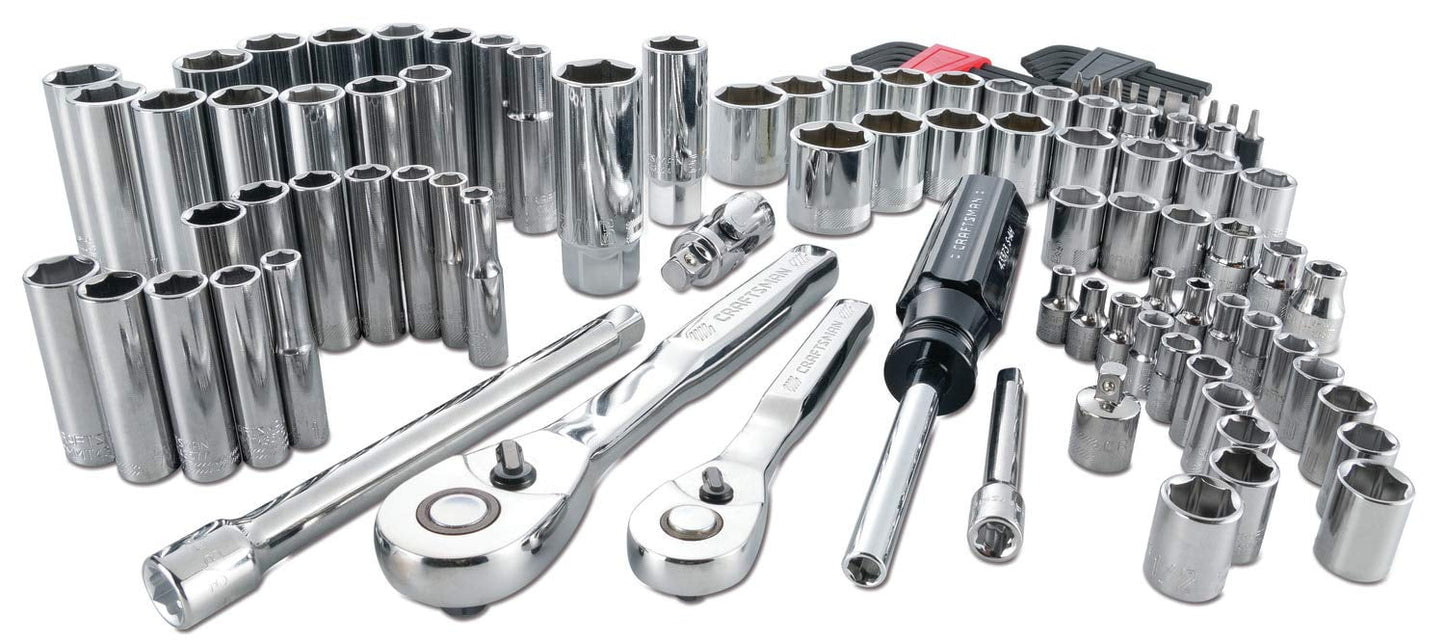 CRAFTSMAN CMMT12023, Polished Chrome Finish Drive Mech Tool Socket Wrench and Set, 105 Piece