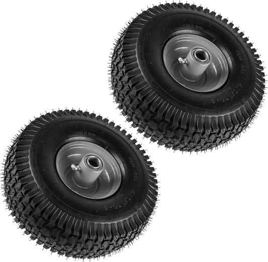 Caltric 2X Front 4" Rim and Tire Compatible with Snapper Rear Engine Riding Mower 7052267 4.1/3.6-4"