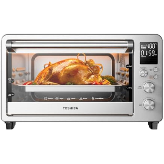 ChefFry Air Fryer Toaster Oven Combo, 26.4 QT Large Capacity, 12-in-1 Countertop Toaster Oven, Stainless Steel