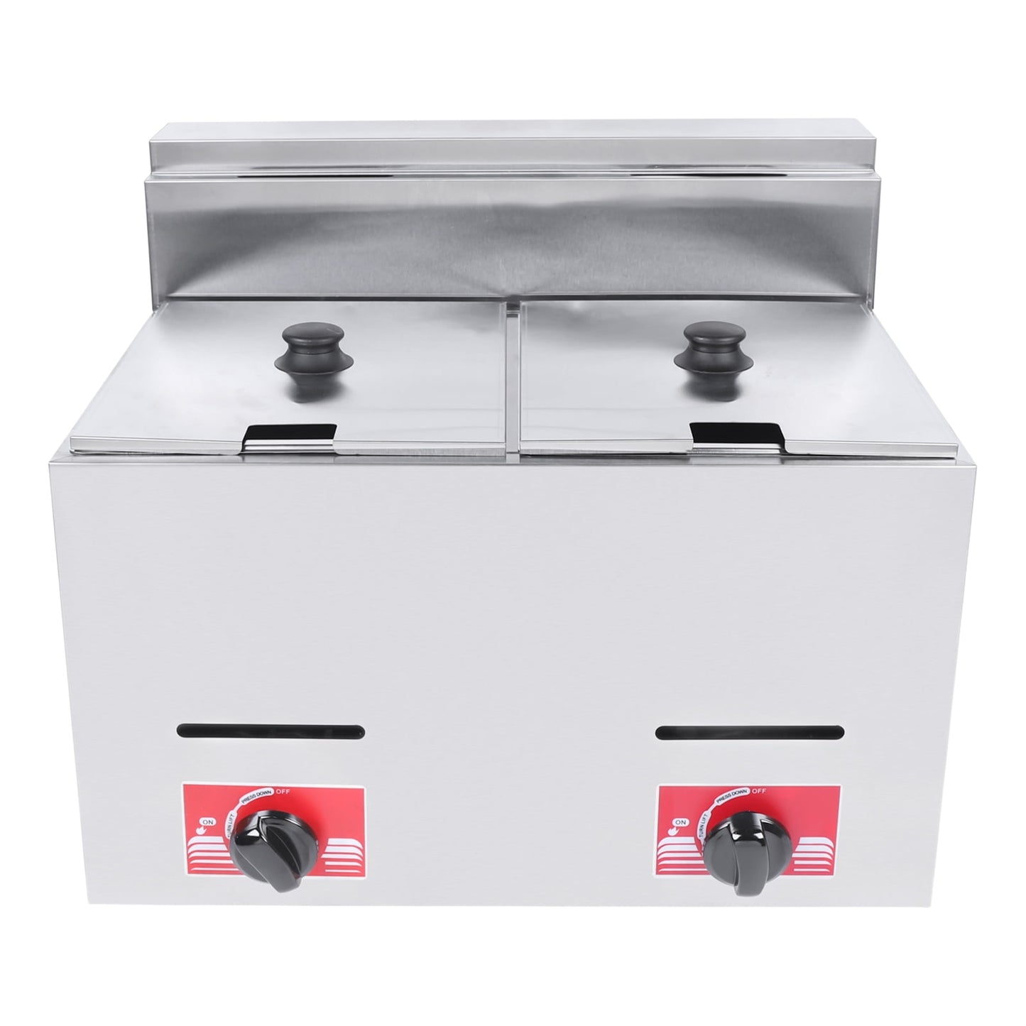 ChicHomey Gas Deep Fryer, Dual Temperature Control Knobs, 2800pa Pressure,&nbsp; 430 Stainless Steel, Detachable Baskets, Easy to Install and Clean, Ideal for Efficient Frying