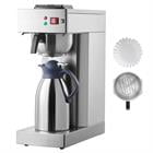 Choco Moon 12-Cup Commercial Drip Coffee Maker, Thermal Carafe for Restaurant, Office, or Cafe, Silver