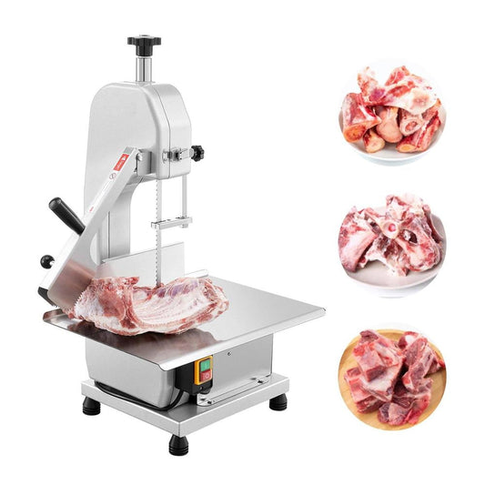Choco Moon 650W Commercial Meat Bandsaw - Stainless Steel Bone Saw - Precision Cutting for Delis/Butchers