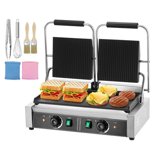 Choco Moon Commercial Griddle Plate 19"x9", Large Electric Panini Press Grill for Sandwiches, Perfect for Home or Commercial Use