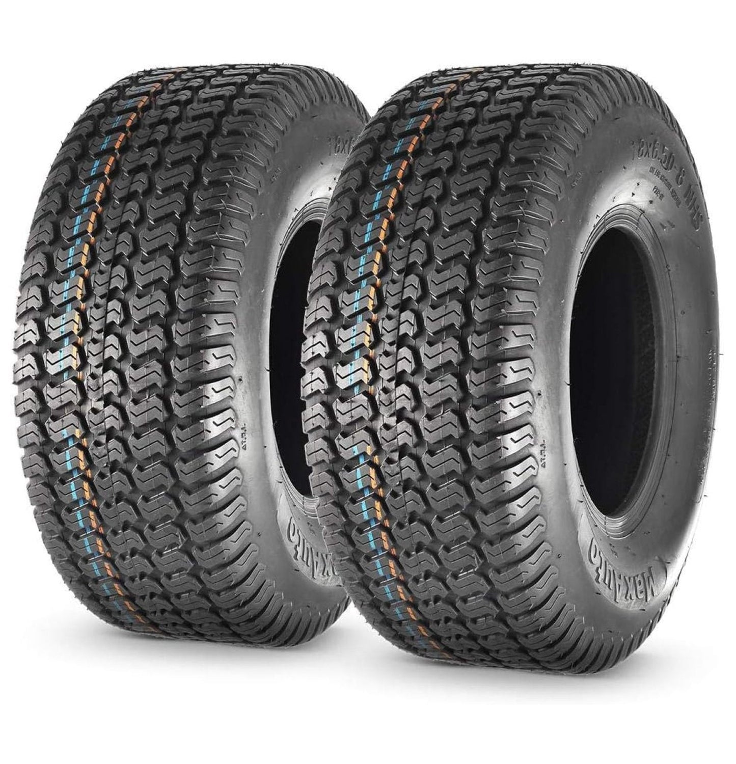 CintBllTer 18X6.50-8 18x6.5x8 Turf Saver Lawn Mower Golf Cart Tire 4PR, Set of 2