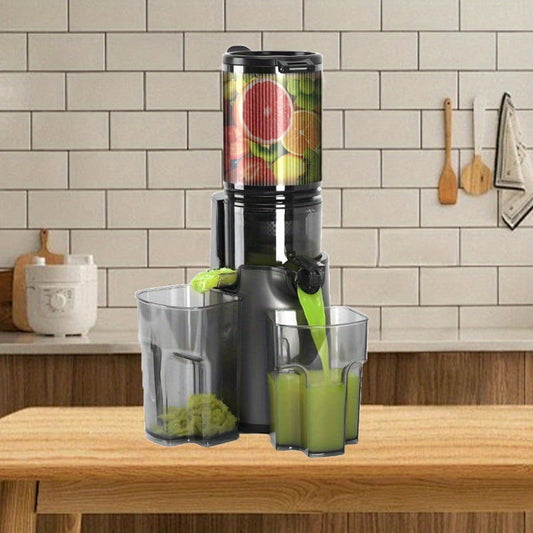 Cold Press Juicer, 350W Juice Extractor Machine, Slow Masticating Juicer Machines, 4.7" Large Bore Feed Chute Fit Whole Vegetables And Fruits, Easy To Clean Juicer