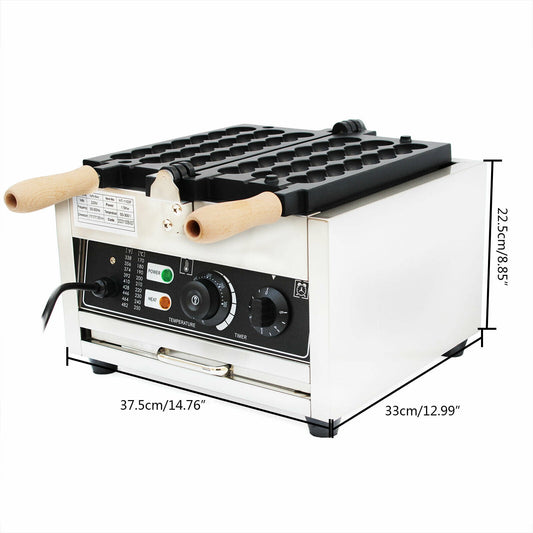 Commercial Bubble Waffle Ball Machine Stainless Steel Nonstick Waffle Machine Commercial Nonstick Electric Waffle Bites Maker Bubble Waffle Machine Electric Rotated Waffle Ball Making Machine 1500W