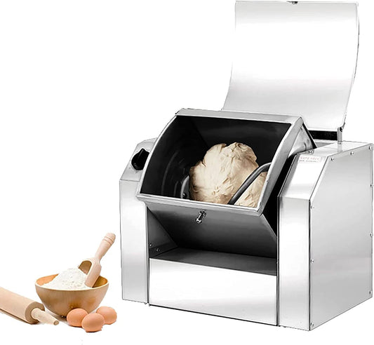 Commercial Dough Mixer,3 KG Kneading Capacity Flour Mixer,Electric Kitchen Food Mixer,1500W Stainless Steel Dough Mixer Machine with Timing Function,30KG/H, one size