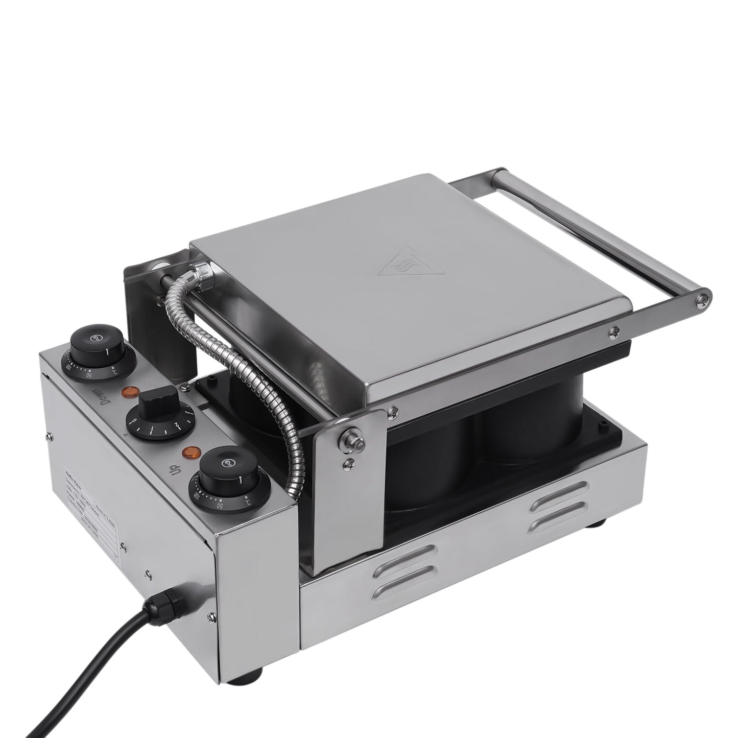 Commercial Stainless Steel Waffle Maker Non-Stick Waffle Dog Maker Machine 4 Grids 1800W 110V