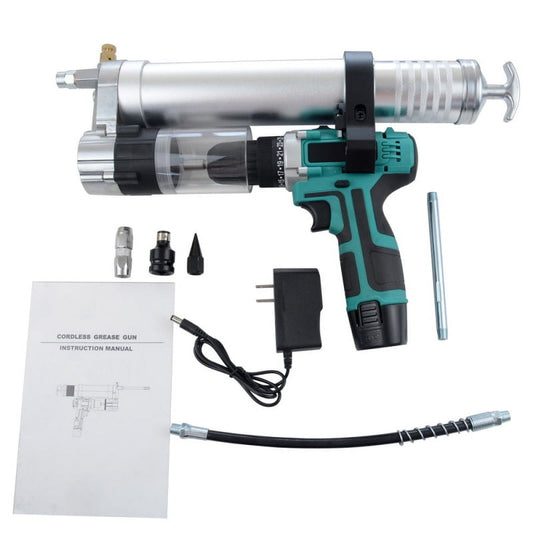 Cordless Electric Grease Gun - High-Pressure Lithium Battery Powered Greaser with Rechargeable Battery for Automotive Use - Explosion-Proof, Easy Operation