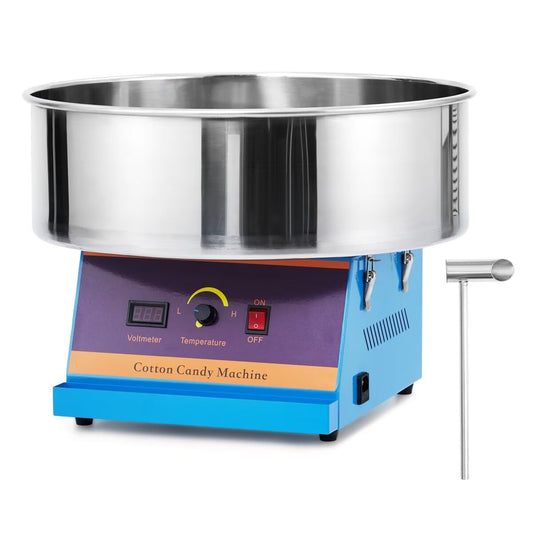 Cotton Candy Machine, 1030W Electric Candy Floss Maker With Stainless Steel Bowl & Sugar Scoop for Commercial & Home Use, Blue
