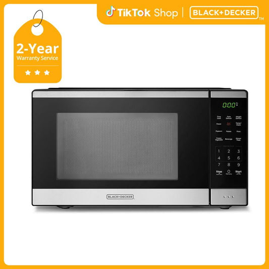 Countertop Microwave Oven, Gift, 0.9 Cu Ft Capacity with 6 Auto Menus, Child Lock, Memory Function, 10 Power Levels, Easy One-Touch Start & Digital Panel
