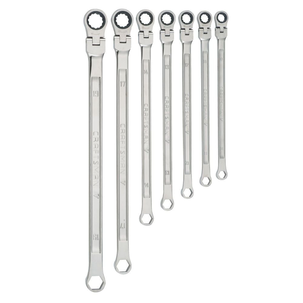 Craftsman V-Series Metric Extra Long Flex Head Box Wrench Set 7 pc