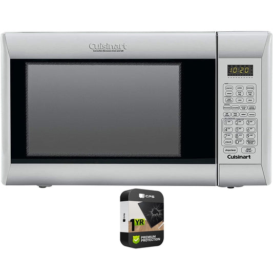 Cuisinart CMW-200 Convection Microwave Oven with Grill 1.2 Cu Ft Brushed Stainless Bundle with 1 YR CPS Enhanced Protection Pack