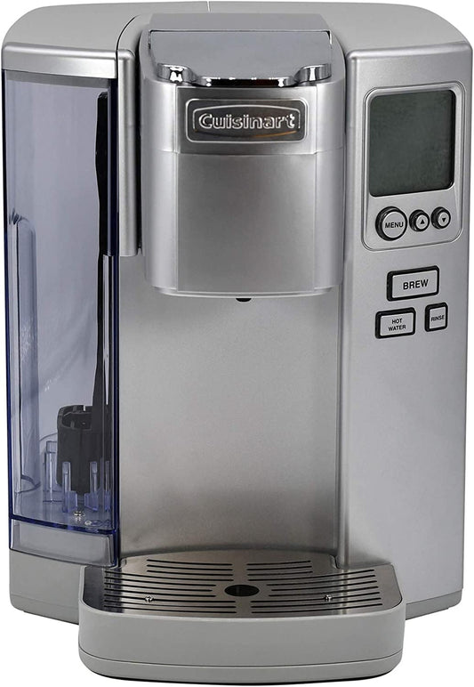 Cuisinart Coffee Maker, Single Serve 72-Ounce Reservoir Coffee Machine, Programmable Brewing & Hot Water Dispenser, Stainless Steel SS-10CGR, Light Grey