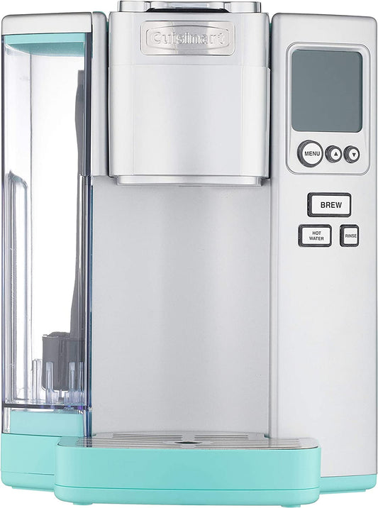 Cuisinart Coffee Maker, Single Serve 72-Ounce Reservoir Coffee Machine, Programmable Brewing & Hot Water Dispenser, Stainless Steel SS-10TBP1, Robins Egg Blue