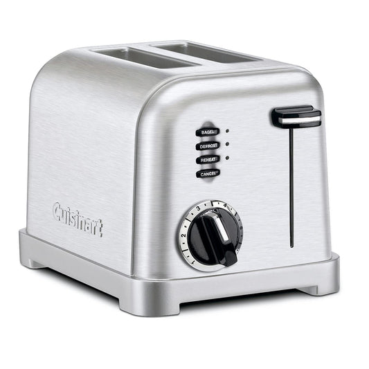 Cuisinart Metal Classic 2-Slice Toaster, 6 Settings, Brushed Stainless (CPT-160C)