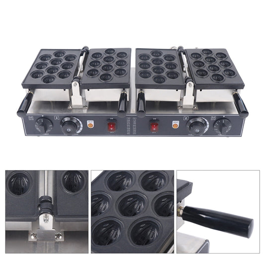 DENEST 1500W Automatic Walnut Cake Maker Electric Mini Nut Waffle Bread Baking Machine