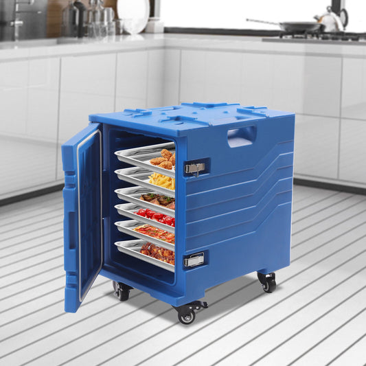 DENSET 109 Qt Hot Box for Catering Commercial Insulated Food Warmer Pan Carrier with Wheels